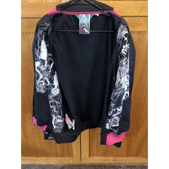 Artful Dodger Jacket Men 4X Allover Print Skater Hip Hop Paint Music Embroider - Picture 16 of 16